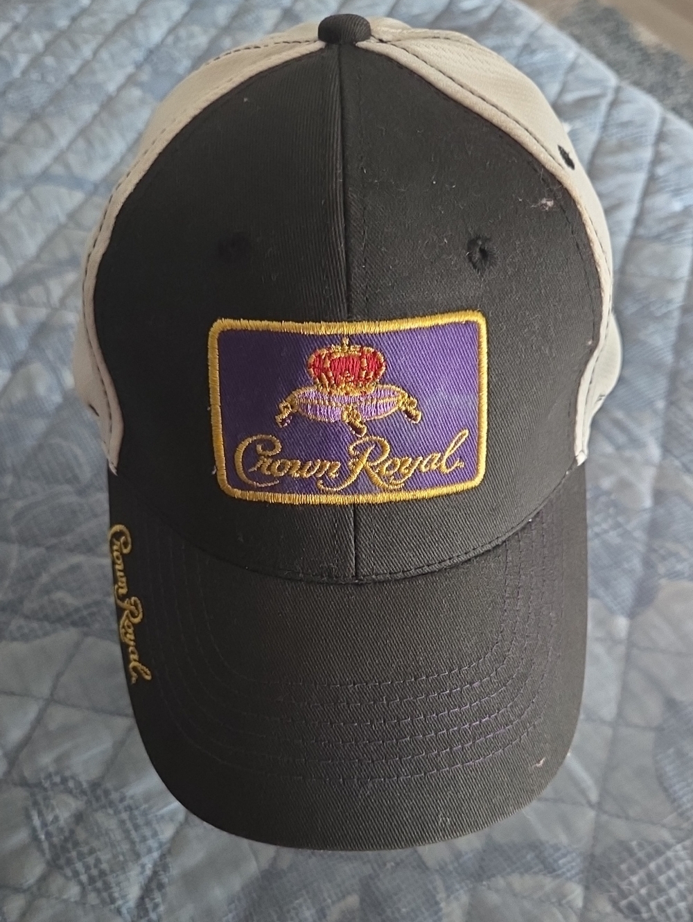 Crown Royal Color Block Baseball Cap Black & White